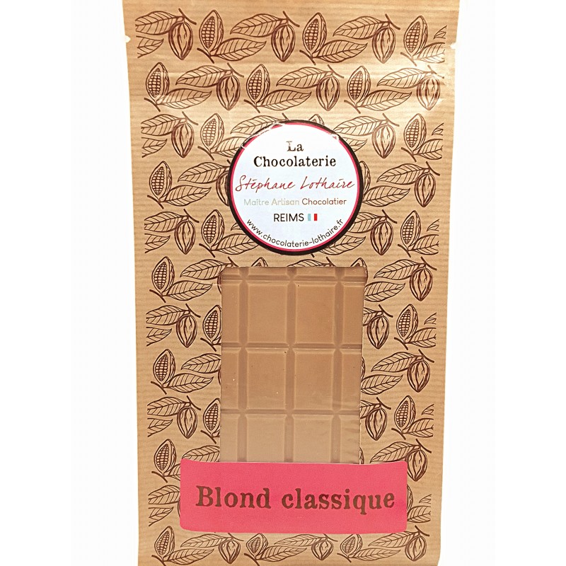 Tablette Chocolat Blond - La Chocolaterie Stéphane Lothaire