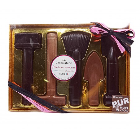 Les outils de Jardin en chocolat